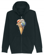 Planet Ice Cream Hanorac cu fermoar Unisex Connector