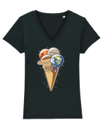 Planet Ice Cream Tricou mânecă scurtă guler V Damă Evoker