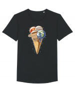 Planet Ice Cream Tricou mânecă scurtă guler larg Bărbat Skater