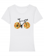 Pizza Bike Tricou mânecă scurtă guler larg fitted Damă Expresser