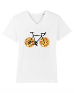 Pizza Bike Tricou mânecă scurtă guler V Bărbat Presenter