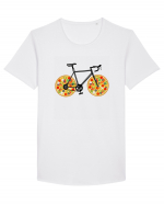 Pizza Bike Tricou mânecă scurtă guler larg Bărbat Skater