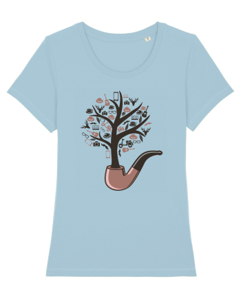 Musical Pipe Tree Sky Blue