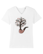 Musical Pipe Tree Tricou mânecă scurtă guler V Bărbat Presenter