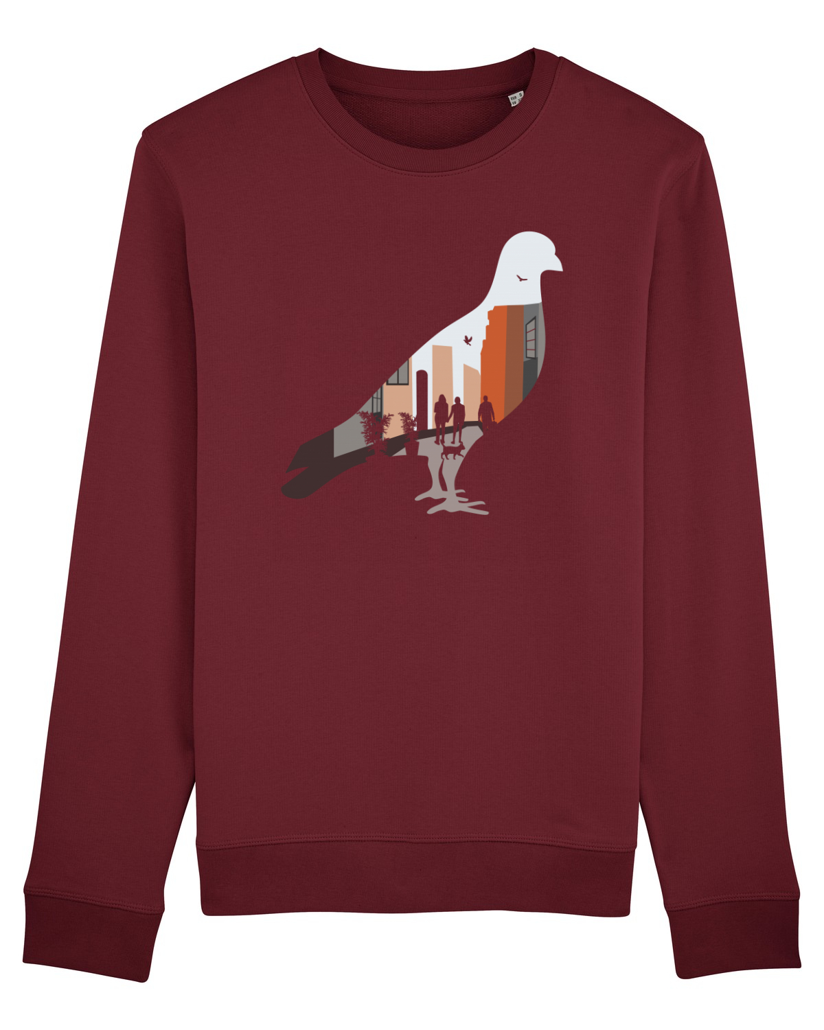 Bluză mânecă lungă Unisex Rise Burgundy