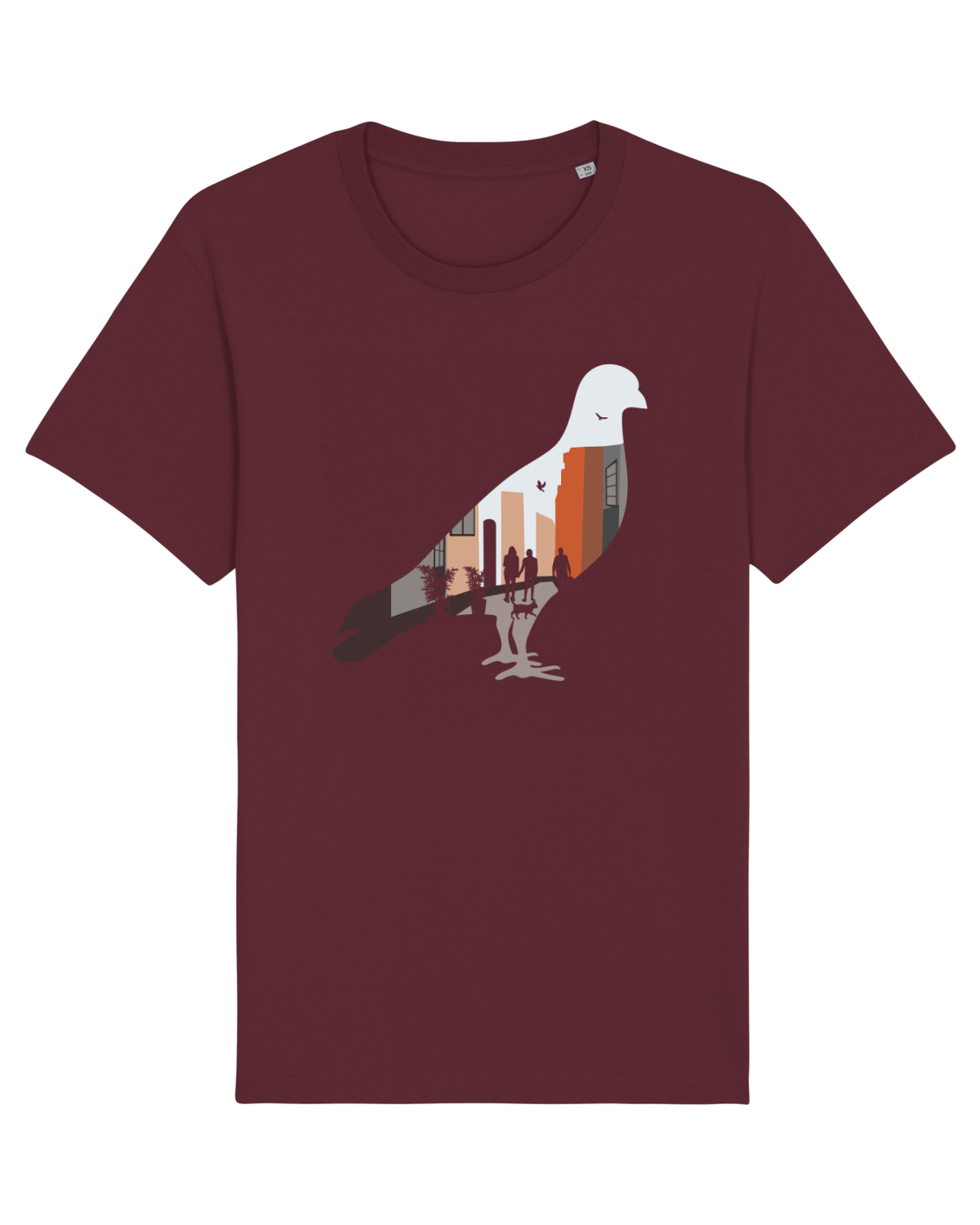 Tricou mânecă scurtă Unisex Rocker Burgundy