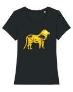 Savanah Lion Tricou mânecă scurtă guler larg fitted Damă Expresser