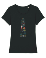 Tropical Lighthouse Tricou mânecă scurtă guler larg fitted Damă Expresser