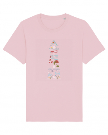 Tropical Lighthouse Cotton Pink