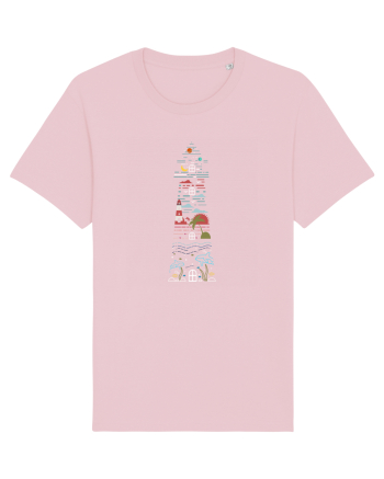 Tropical Lighthouse Cotton Pink