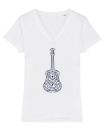 Labyrint Guitar Tricou mânecă scurtă guler V Damă Evoker