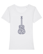 Labyrint Guitar Tricou mânecă scurtă guler larg fitted Damă Expresser