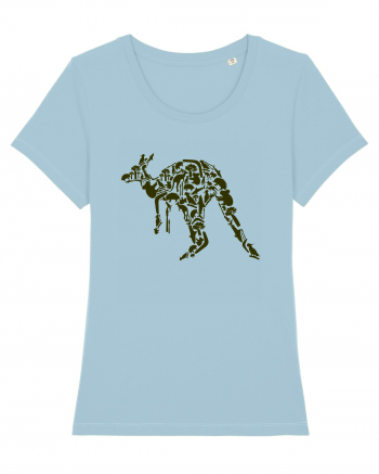 Kangaroo Jungle Sky Blue