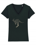 Kangaroo Tree Tricou mânecă scurtă guler V Damă Evoker