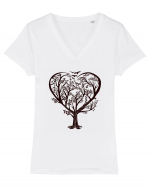 Heart Tree Tricou mânecă scurtă guler V Damă Evoker