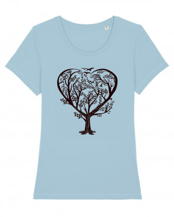 Heart Tree Sky Blue