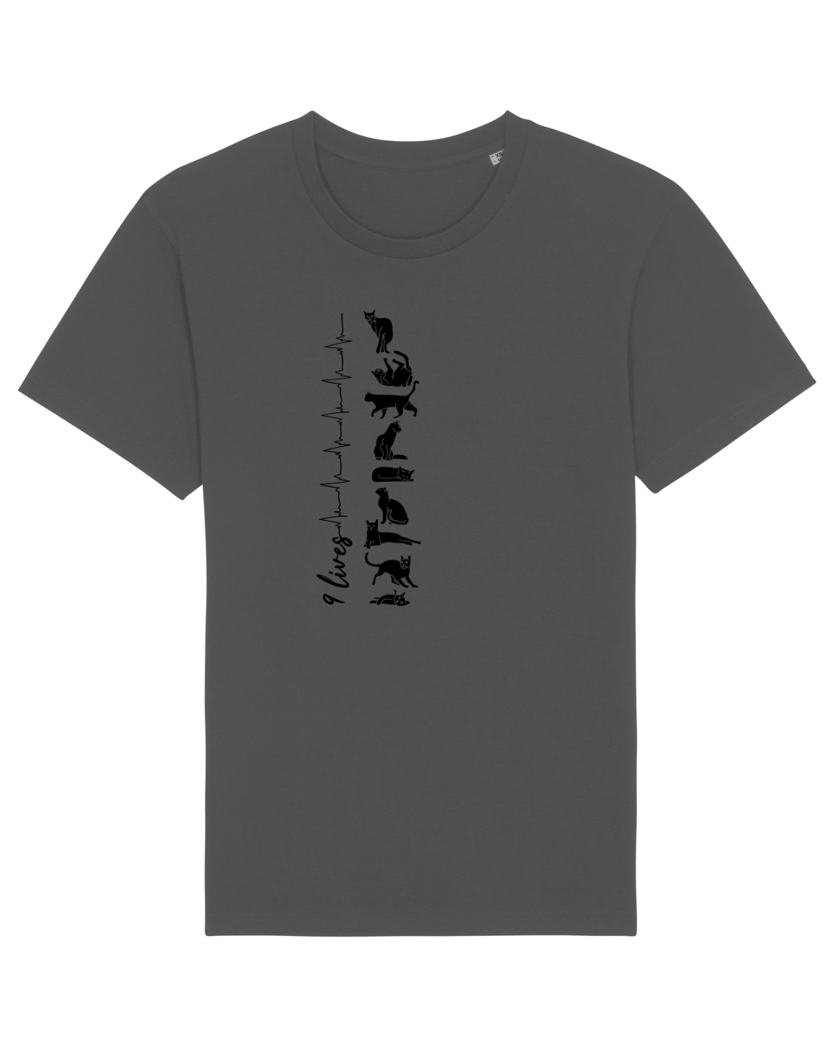 Tricou mânecă scurtă Unisex Rocker Anthracite