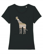 Giraffe Ceramic Ornament Tricou mânecă scurtă guler larg fitted Damă Expresser