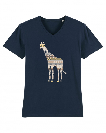 Giraffe Ceramic Ornament French Navy