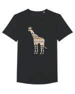 Giraffe Ceramic Ornament Tricou mânecă scurtă guler larg Bărbat Skater