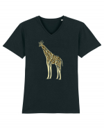 Giraffe Tree Tricou mânecă scurtă guler V Bărbat Presenter