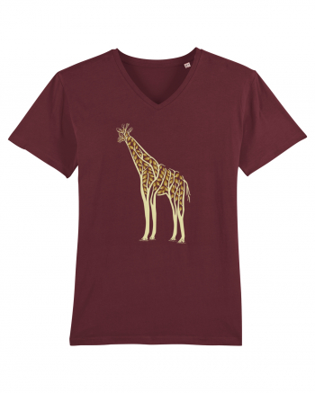 Giraffe Tree Burgundy