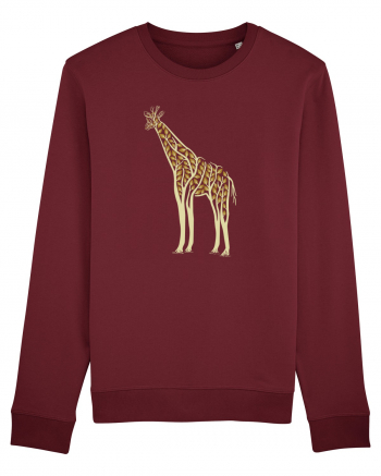 Giraffe Tree Burgundy