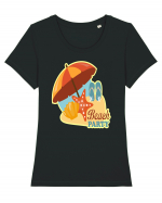 Beach Party Tricou mânecă scurtă guler larg fitted Damă Expresser