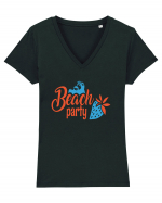 Beach Party Tricou mânecă scurtă guler V Damă Evoker