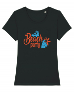 Beach Party Tricou mânecă scurtă guler larg fitted Damă Expresser