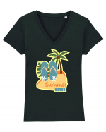 Beach Summer Party Tricou mânecă scurtă guler V Damă Evoker