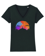 Cucerește Toți Munții Tricou mânecă scurtă guler V Damă Evoker