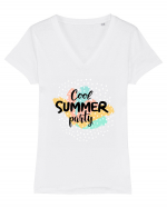 Cool Summer Party Tricou mânecă scurtă guler V Damă Evoker