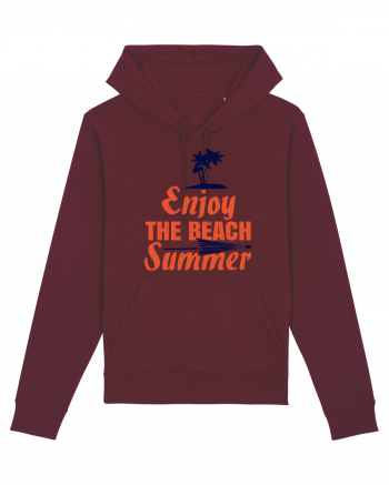 Enjoy The Beach Summer Burgundy