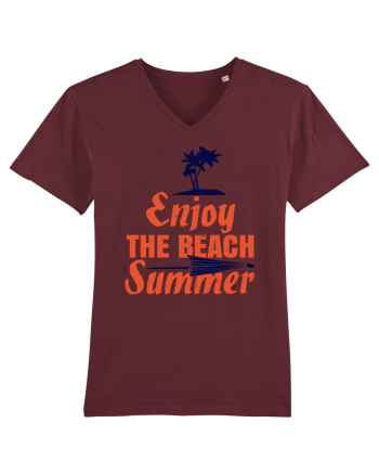 Enjoy The Beach Summer Burgundy