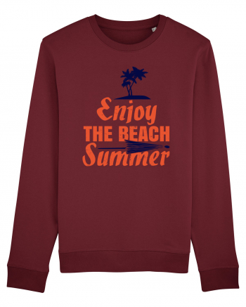 Enjoy The Beach Summer Burgundy