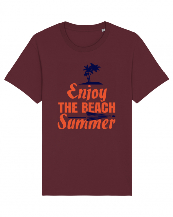 Enjoy The Beach Summer Burgundy