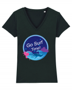 Go Surf Time Tricou mânecă scurtă guler V Damă Evoker