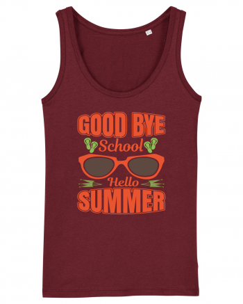 Good Bye School Hello Summer Burgundy