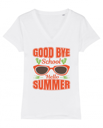 Good Bye School Hello Summer White