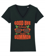 Good Bye School Hello Summer Tricou mânecă scurtă guler V Damă Evoker