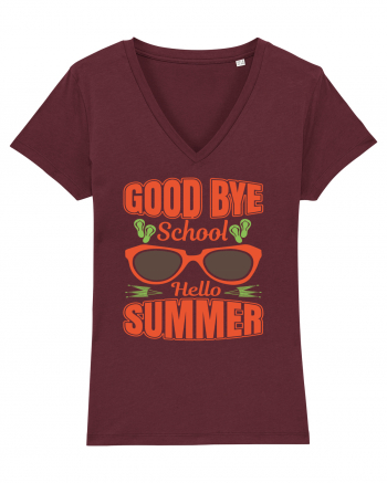 Good Bye School Hello Summer Burgundy