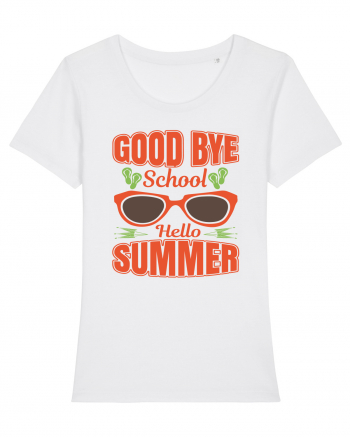 Good Bye School Hello Summer White