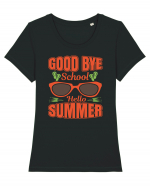 Good Bye School Hello Summer Tricou mânecă scurtă guler larg fitted Damă Expresser