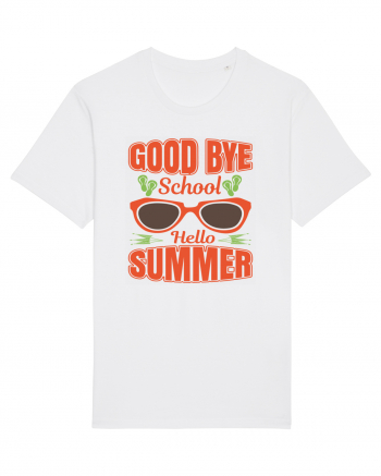 Good Bye School Hello Summer White