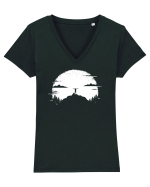 Cucerește Toți Munții Tricou mânecă scurtă guler V Damă Evoker