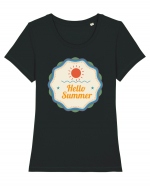 Hello Summer Tricou mânecă scurtă guler larg fitted Damă Expresser