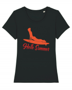 Hello Summer Tricou mânecă scurtă guler larg fitted Damă Expresser