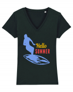 Hello Summer Tricou mânecă scurtă guler V Damă Evoker