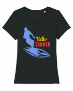 Hello Summer Tricou mânecă scurtă guler larg fitted Damă Expresser